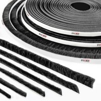 Steigner - 40m Bürstendichtung schwarz Dichtungsbürste Türbürste selbstklebend Fenster Türen, Höhe 6 mm von STEIGNER