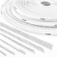 Steigner - 50m Bürstendichtung Weiß Dichtungsbürste Türbürste selbstklebend Fenster Türen, Höhe 6 mm von STEIGNER