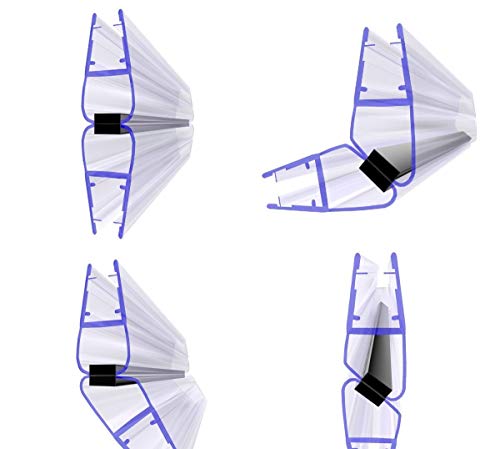 MAGNETDUSCHDICHTUNG Duschdichtung Magnet SET 201cm 135° Grad UKM04 Dichtprofil Dusche Ersatzdichtung Wasserabweiser Duschkabine magnetisch Dichtung Glasdusche Duschprofil Duschtürdichtung Schwallschutz von STEIGNER