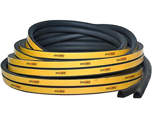 STEIGNER - 100m Gummidichtung SD-54 SCHWARZ 12x10mm Gummiprofil Dichtung selbstklebend Hohlkammerprofil Moosgummi Tür Fenster STEIGNER - 100m Gummidichtung SD-54 SCHWARZ 12x10mm Gummiprofil Dichtung selbstklebend Hohlkammerprofil Moosgummi Tür Fenster von STEIGNER