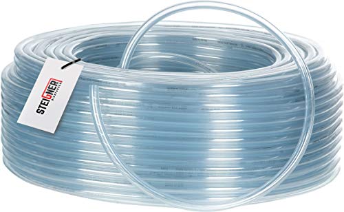 STEIGNER Benzinschlauch Wasserschlauch PVC Schlauch Transparent, Durchmesser: 12-16 mm, Länge: 1 m, SBS-19-1 von STEIGNER