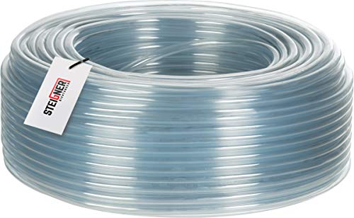 STEIGNER Benzinschlauch Wasserschlauch PVC Schlauch Transparent, Durchmesser: 8-10 mm, Länge: 1 m, SBS-11-1 von STEIGNER