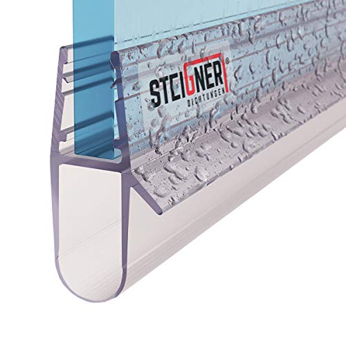 STEIGNER Duschdichtung, 110cm, Glasstärke 5/6/ 7/8 mm, Gerade PVC Ersatzdichtung für Dusche, UK17 von STEIGNER
