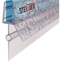 Duschdichtung, 120cm, Glasstärke 5/ 6 mm, Gerade pvc Ersatzdichtung für Dusche, UK22-06 - Transparent - Steigner von STEIGNER