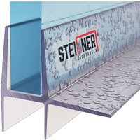 Steigner - Duschdichtung, 180cm, Glasstärke 5/ 6 mm, Gerade pvc Ersatzdichtung für Dusche, UK16 - Transparent von STEIGNER
