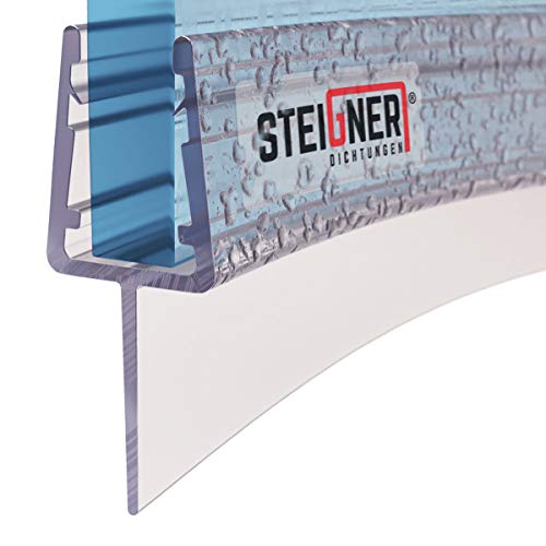 STEIGNER Duschdichtung, 30cm, Glasstärke 6/7/ 8 mm, Vorgebogene PVC Ersatzdichtung für Runddusche, UK10 von STEIGNER