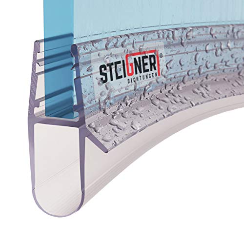 STEIGNER Duschdichtung, 70cm, Glasstärke 5/6/ 7/8 mm, Vorgebogene PVC Ersatzdichtung für Runddusche, UK17 von STEIGNER