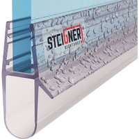 STEIGNER Duschdichtung, 90cm, Glasstärke 5/ 6/ 7/ 8 mm, Gerade PVC Ersatzdichtung für Dusche, UK17 - Transparent von STEIGNER
