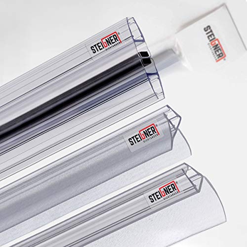 STEIGNER Duschdichtung Spar-Set für 6-8 mm Glasstärke: Ersatzdichtung 100cm Gerade UK09 + Set 4 von STEIGNER