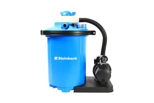 Steinbach Filteranlage Comfort 75 – 040100 – Selbstsaugende Pumpe für Pools mit bis zu 40.000 l – Mit Vorfilter, Manometer, Timer und LED-Display – Inkl. 2" Spezial-INTEX Adapter von STEINBACH