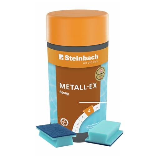 Steinbach | Pool Reinigungs-Set | Metall-EX flüssig 1 l + Handschrubber Doppelpack | entfernt Metalle & Ablagerungen | ideal für Beckenböden, Wände & Einbauteile Steinbach | Pool Reinigungs-Set | Metall-EX flüssig 1 l + Handschrubber Doppelpack | entfernt Metalle & Ablagerungen | ideal für Beckenböden, Wände & Einbauteile von STEINBACH