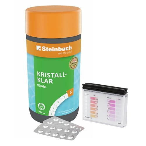 Steinbach | Poolpflege Test-Set | Kristallklar 1l & Testkit für pH-Wert/Chlor | ideal zur Wasserkontrolle von pH-Wert und freiem Chlor | Poolwasser sauber & kristallklar Steinbach | Poolpflege Test-Set | Kristallklar 1l & Testkit für pH-Wert/Chlor | ideal zur Wasserkontrolle von pH-Wert und freiem Chlor | Poolwasser sauber & kristallklar von STEINBACH