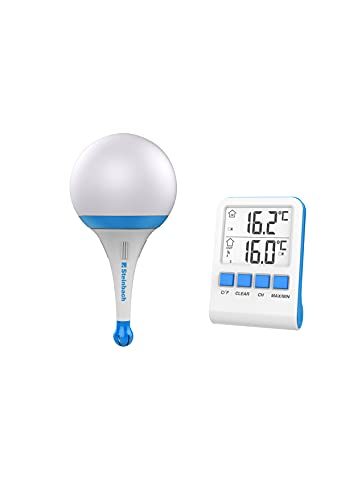 Steinbach Solarleuchte mit Funkthermometer, 061340,Blau von STEINBACH