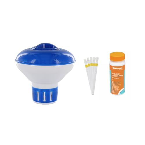 Steinbach | Quicktest Streifen Kit inkl. Dosierschwimmer Mini | 12,5 cm Ø | bis zu 20 g Tablettengröße | für sauberes und kristallklares Poolwasser Steinbach | Quicktest Streifen Kit inkl. Dosierschwimmer Mini | 12,5 cm Ø | bis zu 20 g Tablettengröße | für sauberes und kristallklares Poolwasser von STEINBACH