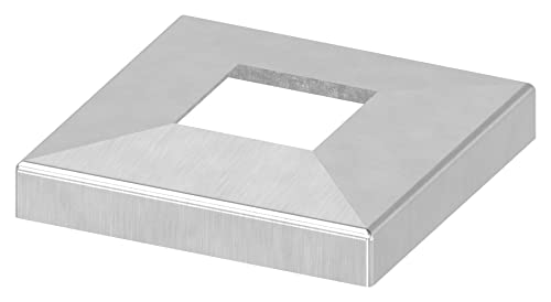 STEINBACHER© | Edelstahl Abdeckrosette, 129x129x25mm für 50x50mm, V2A von STEINBACHER