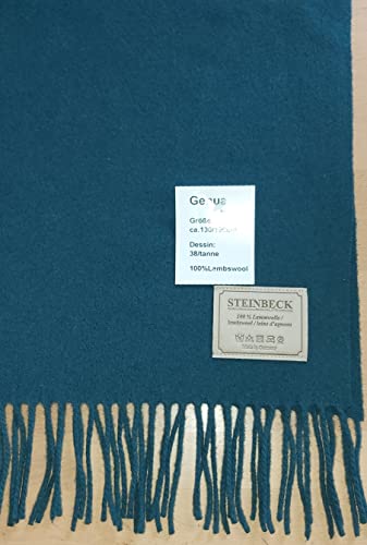 STEINBECK Decke Genua aus 100% Lambswool, in 38 tollen Farben und 2 Größen, Tanne 130x190 cm von STEINBECK