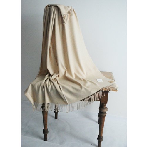 STEINBECK Decke Modena aus edler Cashmere-Lambswool-Mischung in 5 Farben 130x190 cm, Creme von STEINBECK