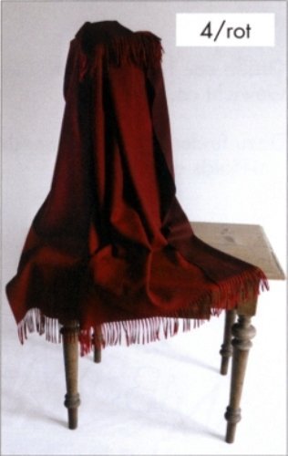 STEINBECK Decke Rom aus 100% Lambswool 130x190 cm in 4 kräftigen Farben, Rot von STEINBECK