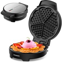 Steinborg - Waffeleisen für klassische Herzwaffeln 1000 Watt Backampel von STEINBORG