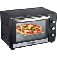 Steinborg - Minibackofen 60 Liter Umluft Ofen Pizzaofen Mini Backofen Freistehender Backofen Mini-Backofen Backofen mit Umluft 2000 Watt Umluft von STEINBORG