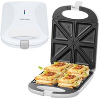 Xxl 4er Sandwichmaker Edelstahl Sandwichtoaster Sandwich Maker Waffeleisen Paninitoaster Elektrogrill 1200 Watt 8 Sandwichecken Antihaftbeschichtung von STEINBORG