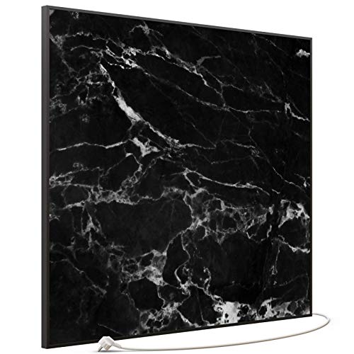 STEINFELD Bild Infrarotheizung | Deutscher Hersteller | Marmor 350-1200 Watt Rahmen schwarz (1200 Watt, 069 Marmor Schwarz) von STEINFELD Heizsysteme