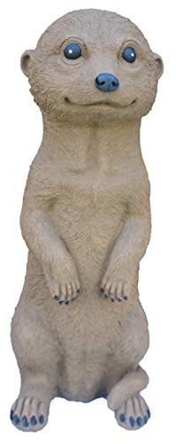 STEINFIGUREN SPICKER Steinfigur Erdmännchen 162/2, Gartenfigur Steinguss Tierfigur Braun Patina von STEINFIGUREN SPICKER