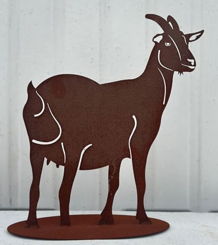 Steinfigurenwelt Gießen Gartenfigur Ziege Heidi 34x40cm auf Platte Edelrost Gartendeko Wetterfest Rost Metall Rostfigur Tier Steinfigurenwelt Gießen Gartenfigur Ziege Heidi 34x40cm auf Platte Edelrost Gartendeko Wetterfest Rost Metall Rostfigur Tier von STEINFIGURENWELT GIEBEN