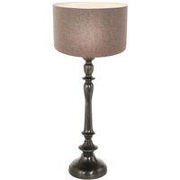 Anne Lighting - tischlampe - Bois - schwarz - holz leinen - ø Anne Lighting - tischlampe - Bois - schwarz - holz leinen - ø von STEINHAUER