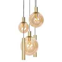 Steinhauer - neuwertig] Hängeleuchte Bollique 5 Fl. Rund Messing Gu10 + E27 Deckenlampe Lampe B-Ware von STEINHAUER