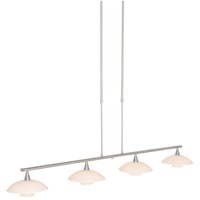 Steinhauer LED Pendelleuchte Tallerken in Silber und Weiß 4x 3W - grey von STEINHAUER