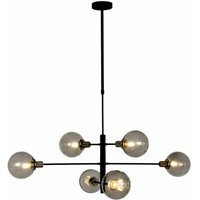 Neuwertig] Steinhauer Pendelleuchte Constellation Hängeleuchte Lampe Leuchte 6 fl. Schwarz von STEINHAUER