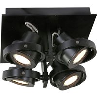 Led Deckenleuchte Quatro in Schwarz 4x 4,6W 1380lm - black - Steinhauer von STEINHAUER