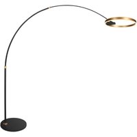 Steinhauer - stehlampe - Ringlux - gold - metall - bogenlampe - von STEINHAUER