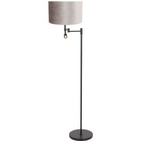 Stehlampe - Stang - schwarz - metall veloursstoff - - Steinhauer von STEINHAUER