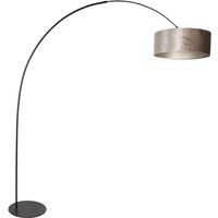 Steinhauer - Anne Lighting - stehlampe - Curve - silber schwarz - metall - von STEINHAUER