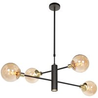 Steinhauer - Deckenleuchte Deckenlampe Wohnzimmerlampe Metall Glas Messing led Spot l 105 cm Steinhauer - Deckenleuchte Deckenlampe Wohnzimmerlampe Metall Glas Messing led Spot l 105 cm von STEINHAUER