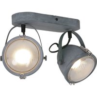 Spot - Paco - grau - glas metall - aufbauleuchte - GU10 - Mexlite von MEXLITE