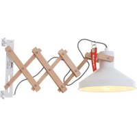 Wandlampe Wandleuchte Holzlampe Ziehharmonika Schlafzimmerleuchte beweglich von STEINHAUER