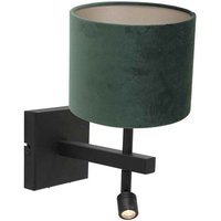 Steinhauer - wandleuchte - Stang - schwarz - metall veloursstoff von STEINHAUER
