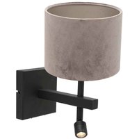 Wandleuchte - Stang - schwarz - metall veloursstoff - Steinhauer von STEINHAUER