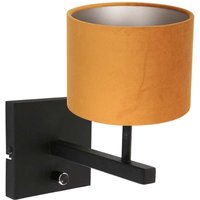 Steinhauer - wandleuchte - Stang - schwarz - metall veloursstoff von STEINHAUER