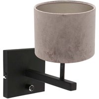 Steinhauer - wandleuchte - Stang - schwarz - metall veloursstoff Steinhauer - wandleuchte - Stang - schwarz - metall veloursstoff von STEINHAUER