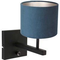 Steinhauer - wandleuchte - Stang - schwarz - metall veloursstoff von STEINHAUER