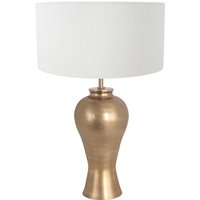 Tischlampe - Brass - bronze - leinen metall - ø 50cm - Steinhauer von STEINHAUER