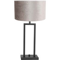 Tischlampe - Stang - schwarz - metall veloursstoff - - Steinhauer von STEINHAUER