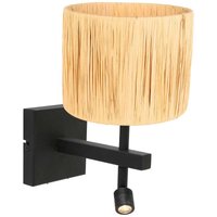 Wandleuchte - Stang - schwarz - leinen metall - - Steinhauer Wandleuchte - Stang - schwarz - leinen metall - - Steinhauer von STEINHAUER