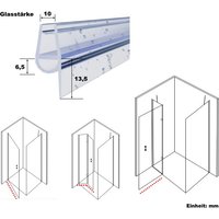 Duschdichtung unten gerade Wasserabweiser Dichtungsprofile Ersatzdichtung für 10 mm Glasstärke 60 cm - Witen&nock von WITEN&NOCK