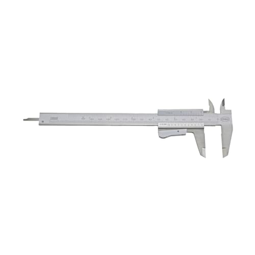 STEINLE 1103 Taschen Messschieber 150 mm für Linkshänder mit Momentklemmung, Ablesung: 0,05 mm DIN862 - inkl. Gewindetabelle von STEINLE