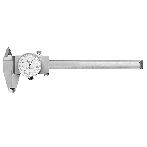 STEINLE 1206 Messschieber mit Rundskala 150 mm Uhrenmessschieber, Uhren Messschieber mit Feststellschraube, Ablesung: 0,01 mm von STEINLE